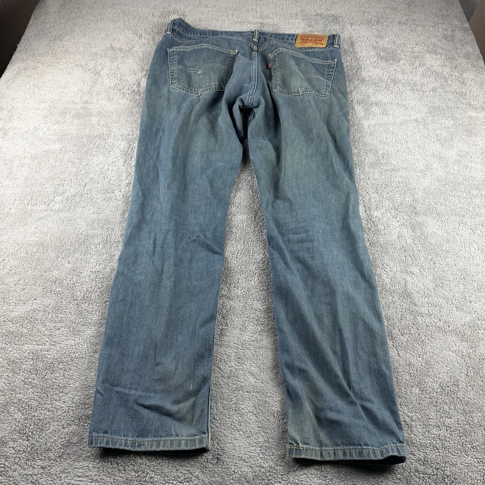 Levis 511 Slim Fit Skinny Jeans‎ Mens 36x32 Blue Medium Wash Mid Rise